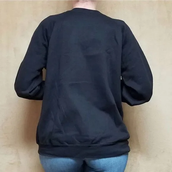 VINTAGE 80s Hanes Black Cherub Dove Sweatshirt